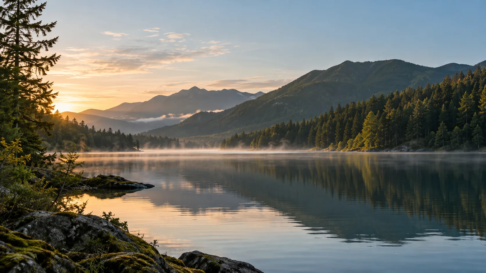 Illustrative Pacific Northwest mountain landscape